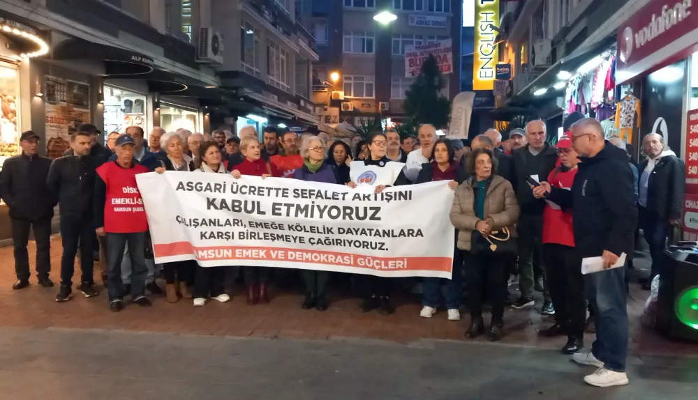  Samsun Emek ve Demokrasi Güçleri adına Mustafa Erkenet; “Alın terimizin sermayeye peşkeş çekilmesine alışmayacağız!”