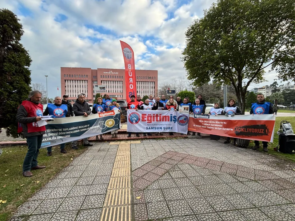 EĞİTİM-İŞ SAMSUN ŞUBE SEKRETERİ KURNAZ: “YAKLAŞIK 1,5  MİLYON ÖĞRENCİ ÖRGÜN EĞİTİM DIŞINDA KALMIŞTIR!”