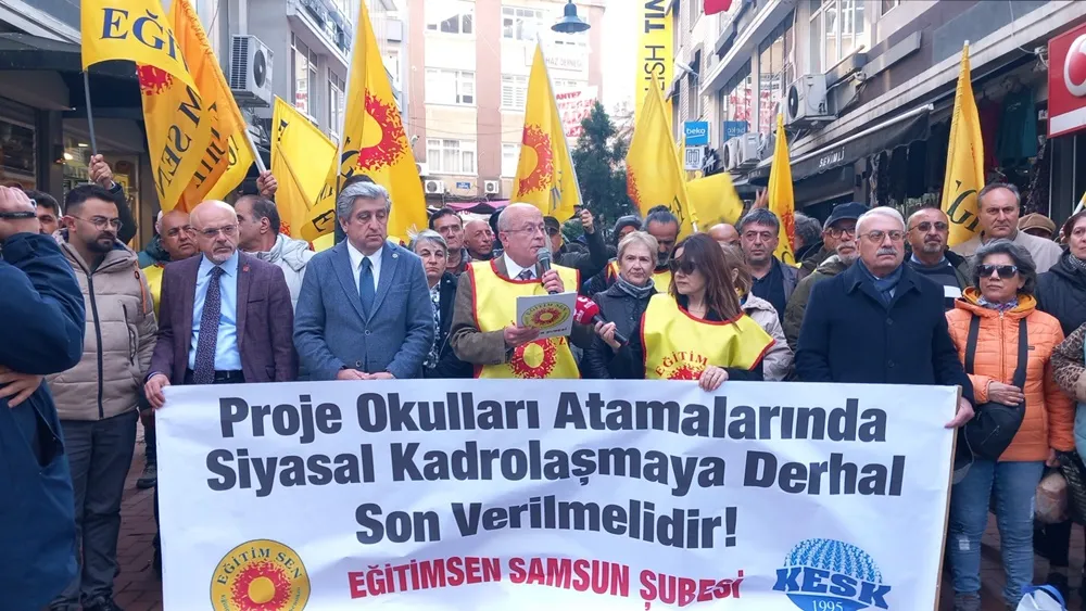 Eğitim-Sen Samsun şube başkanı İsmail Yavuz; “Samsun’da proje okullar gün geçtikçe siyasal nedenlerle artmaya devam ediyor. 