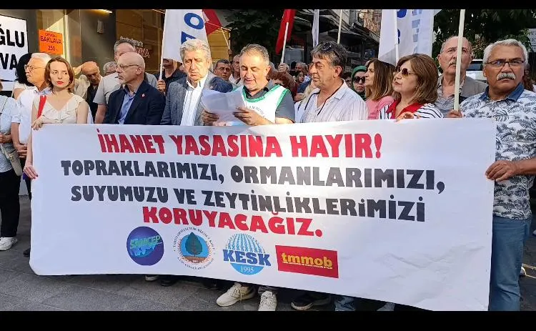 Samsun’da ki SAMÇEP, Tarım Orkam-Sen, KESK ve TMMOB’dan Zeytin Yasasına tepki!